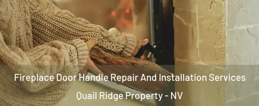 Fireplace Door Handle Repair And Installation Services Quail Ridge Property - NV