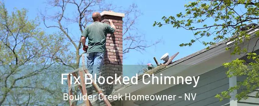 Fix Blocked Chimney Boulder Creek Homeowner - NV