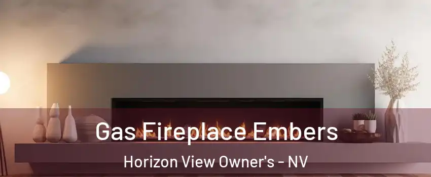 Gas Fireplace Embers Horizon View Owner's - NV