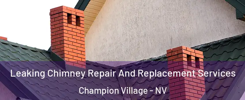 Leaking Chimney Repair And Replacement Services Champion Village - NV